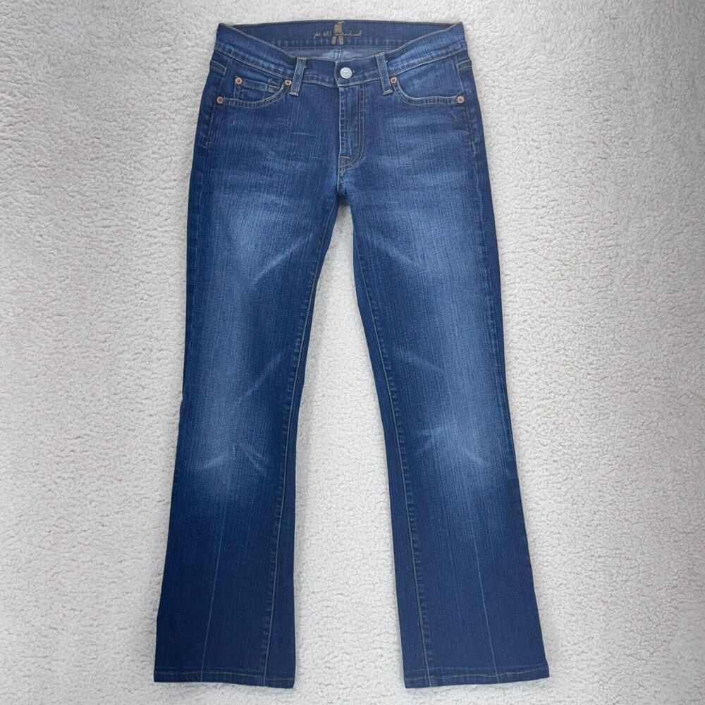 7 For All Mankind Women's Straight Leg Jeans - Blue